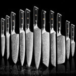 Juego de cuchillos de acero Damasco de 1-9 piezas, mango G10, núcleo VG10, 67 capas