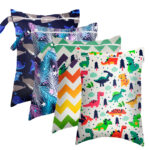 Bolsa de pañales para bebé, bolsas de almacenamiento de pañales de tela impermeable