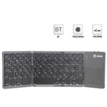 Teclado inalámbrico plegable portátil, accesorio con panel táctil, recargable,  para IOS, Android, Windows, compatible con Bluetooth