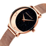 Reloj de pulsera de acero inoxidable para mujer, movimiento de cuarzo japonés