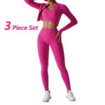 Conjunto de ropa deportiva de 3 piezas para mujer