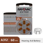 Baterías de Zinc Air para audífonos, 60 piezas, 1,45 V, 312, 312A, A312, PR41, para BTE, CIC, RIC, OE