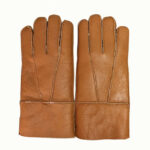 Guantes supercálidos de invierno para hombre, manoplas de piel de oveja auténtica