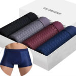 Calzoncillos Cortos de Bambú para Hombre, Ropa Interior,  Lote de 4 Unidades