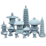Torre de Piedra de Arena en miniatura, adornos de pabellón, figuritas de linterna, jardín de hadas, bonsái, Rocalla, decoración de habitación de terrario