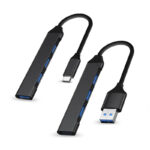 Concentrador de red USB 3,0, 4 puertos de alta velocidad tipo c, divisor de 5Gbps para PC, Accesorios de ordenador, Hub multipuerto, 4 puertos USB 3,0 2,0