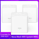 Mesh sistema WiFi (MW3)-hasta 3500 pies cuadrados Enrutador WiFi de cobertura completa para el hogar, reemplazo de extensor, enrutador de malla AC1200