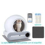 Arenero inteligente, arenero autolimpiante y desodorante, arenero automático para gatos, arenero de gran capacidad