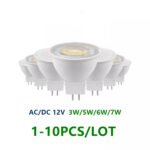 Foco LED MR16 GU 5,3 AC/DC 12V 3W -7W, blanca cálida luz diurna, lámpara de luz LED para decoración del hogar, reemplazo de foco halógeno de 50W