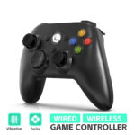 Controlador inalámbrico/con cable para Xbox 360, controlador de juego con Turbo de doble vibración Compatible con Xbox 360/360 Slim y PC Window