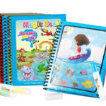 Bolígrafo mágico para dibujar, libro para colorear para niños, tablero de pintura para garabatos, juguetes educativos para bebés