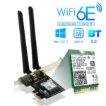 Adaptador WiFi inalámbrico FENVI PCIE 5374Mbps WiFi 6E AX210NGW 2,4G/5G/6Ghz para 5,3 Bluetooth 802.11AX tarjeta WiFi PC Win10/11