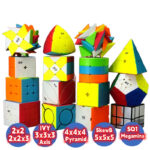 Cubo mágico para niños, juguete de 2x2, 3x3, 4x4, 5x5, Mirror Pyraminx, Skewb, sq1, rompecabezas