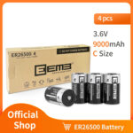 Batería ER26500 de tamaño C, pilas de litio de 3,6 V, 9000mAh, PLC, no recargable, 4 Uds